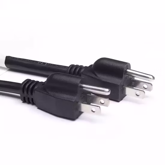 Cable de alimentación de CA de UL EE. UU. Cable de 2/3 pines con enchufe de alimentación de CA de Canadá
